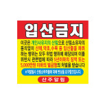 입산금지 현수막 8-2-363 솔벤현수막 사이즈 1m x 90cm 고리작업(끈없음) : 현수막 명함 광고디자인