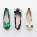 [J1115] 여성 플랫슈즈 곰돌이 리본장식 발편한 라텍스 쿠션 단화 : 새로이클라쓰