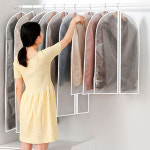 세탁소 pvc 부직포 정장 드레스 코트 패딩 커버 비닐 옷커버(화이트 지퍼) 80cm : 율하수