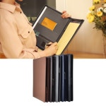 휴대용 가죽 메모노트 지퍼형 레포트 패드 A4 : 사라ON