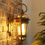 엘레강스 외부 벽등 엔틱 야외 벽조명 F타입 신주브론즈 : 더라디