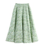 중간 웨트 하이 스윙 h2374 프린트 라지 2022 스커트 복고풍 a 플라워 여성용 : 쿠로라인