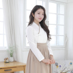 생활한복   철릭원피스 가람슬기 이중깃 베이지 : 생활한복 실과바늘