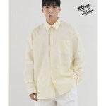 [드로우핏X깡스타일리스트] 페이퍼 코튼 오버핏 셔츠 [LEMON] [DRAW FIT x KKANG STYLIST] PAPER COTTON OVER-FIT SHIRT [LEMON]... 
