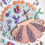 몬테소리보드 몬테소리 감각 트레이 보드 어린이 오픈 엔드 플레이 게임 통 나무 교육용 장난감 크리스마스 선물 : 시아직구대행