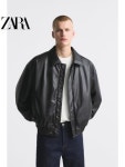 자라 ZARA 남자 점퍼 인조가죽 패딩자켓 코트가죽 국내매장소진 3046/417 : 타오바오 스토어