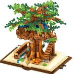 장난감 DIY Moc 정글 트리 하우스 매직 북 사계절 조립 빌딩 블록 클래식 모델 세트 어린이 키트 : 시아직구대행