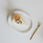 킴스아트 윙시리즈 타원 접시 화이트 유광  1호 타원접시 도자기 한식 양식 카페 : 히스터