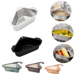 배수구거름망스테인레스 스틸 삼각형 싱크 스트레이너 드레인 홀더 주방 야채 과일 필터 선반 교수형 스토리지 바구니 : 림림무역4