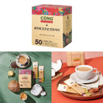 콩카페 코코넛 연유커피 20g x 50 시그니처 사무실 홈카페 달콤 믹스 인스턴트 스틱 : 슈거로프