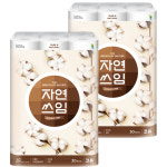 더 도톰한 자연쓰임 코튼 무형광 화장지 3겹 27m 30롤 2팩, 총 60롤 : 주식회사 대왕