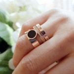 14K 오닉스포인트 두꺼운반지 : JACE