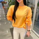 1+1 무지 벌룬 루즈핏 맨투맨 티셔츠 : 로자벨-Rosabel