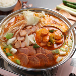 사골육수 부대찌개 4가지 햄사리 1kg+1kg (총 6인분) : 바이바이