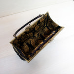 니나크래프트 DIY 퀼트패키지 엔틱풍 일자 프레임 클러치백 겸 손가방-블랙 : 니나크래프트