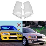 BMW 4 도어 E46 3 시리즈 1998-2001호완왼쪽 헤드 라이트 셸 램프 쉐이드 투명 렌즈 커버 : HANSOL UNIQUE