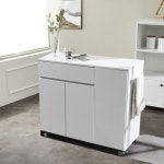 모드니가구 LPM 900 1200 아일랜드식탁 홈바 홈카페 주방 수납 조리대 이동식 보조장 : 모드니가구