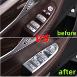 LHD ABS 카본 자동차 창문 리프트 스위치 버튼 프레임 커버 스티커 BMW 7 시리즈 F01 F02 G11 G12호완자동차 악세사리 : HANSOL UNIQUE