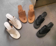 니즈 소가죽 키높이 펀칭 데일리 슈즈 7cm 통굽뮬 쪼리 슬리퍼NZ G2072 : 니즈슈즈