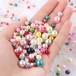 비즈 재료 구슬 장식 의류 옷 Mix3-10mm 200pcs 구멍 모조 진주 라운드 abs 진주 diy 보석 만들기 공예 g0806 : 슈가마트 3호점