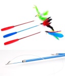 날으는새장난감 확장 가능한 스틱 애완 동물 고양이 티저 장난감 새 깃털 지팡이 플라스틱 제품 비행 훈련 : 시아직구대행