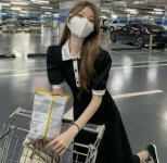 캡소매원피스 소매퍼프 반팔 롱원피스 : 젤로씨