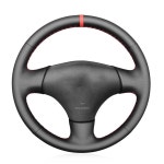마쓰다 MX-5 MX5 Miata NB 1998-2005 RX-7 RX7 1999-2002호완블랙 인조 가죽 마커 핸드바느질 자동차 핸들 커버 : HANSOL UNIQUE