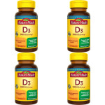 Nature Made Vitamin D3 네이처메이드 비타민 D3 50mcg(2000IU) 칼슘 90mg 100정 4병 : 건강한 캡슐
