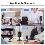 Boya by-cm3 데스크탑 콘덴서 usb 마이크 pc 모바일 android mac windows podcasting 보컬 악기 녹음 스트리밍 : sellgo