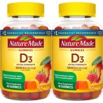 Nature Made Vitamin D3 네이처메이드 비타민 D3 125mcg(5000IU) 구미 80정 2병 : 건강한 캡슐