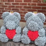 꽃 조화 여성용 장미 곰 인공테디크라운 발렌타인 웨딩 크리스마스 홈 장식 생일 선물 40cm 인기-17699 : 365일 당신의 상점