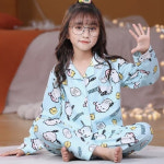 키즈 산리오 캐릭터 소라색 포차코 상하세트 잠옷 아동실내복 어린이 홈웨어 주니어 파자마 파티 유아 유치원 초등학생 : 포리미우