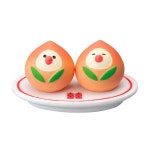 예쁜 수제 복숭아 화과자 피규어 백앙금 문조 만주 세트 미니어처 소품 : 소중한행복