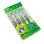 국산칫솔 자이리톨칫솔4P세트 항균칫솔 금칫솔 약국판매용 이중미세모 나노칫솔 : 단골세상