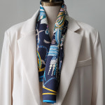 실크 숄 고급SILK100 사베르 롱 스카프 A1079 까레 90 : LANIC U 라닉유