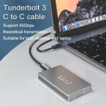 Acasis-썬더볼트 3 40Gbps M.2 NVME SSD 인클로저 8 테라바이트 투명 USB C 케이스 케이블 맥 윈도우즈용 : 데반스