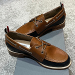 [더팩토리](당일) [THOM BROWNE] 23SS 톰브라운 바케타 레더 보트 슈즈  카멜 (MFD251A L0044 275) : 논현 더팩토리 명품편집샵