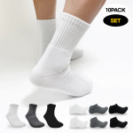 스포츠양말 발바닥두꺼운양말 남자 여자 중목 단목 쿠션 헬스 이중 양말 10켤레 : 이영우양말
