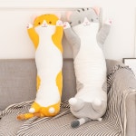 고양이바디필로우 바디플로우 안고자는베개 일자형바디 : 그린티비