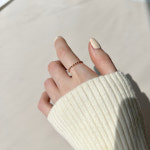 14k 샤샤 심플 골드 미러볼 팔각 컷팅 체인 반지 : 솔앤솔 Solnsol