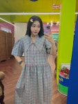 [ 러빈동키 ] 차차체크 오버핏 카라 원피스 ( 2 color ) : 러빈동키