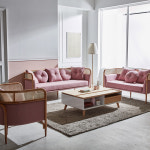 칼리아 쇼파_3인  핑크(쿠션미포함) 쇼파 카페 호텔로비 상담실쇼파 : 가구몽