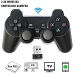 안드로이드 전화/PC/ps3호환/TV 박스용 2.4Ghz 무선 게임패드 비디오 게임 콘솔 컨트롤러 USB 조이스틱 선물 2 개입 : 에이치엘코리아