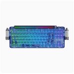 KeysMe Lunar 01 투명 기계식 블루투스 2.4G 유선 키보드 RGB 게이트론 : NABI  EFFECT