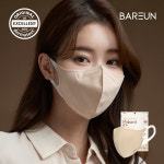 바른 새부리형 릴렉스핏 귀편한 숨쉬기편한 마스크 베이지 중형 30매 : 고르고