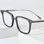 가볍고 튼튼한 티타늄 안경테 FONEX-아세테이트 안경 프레임 남성 2022 빈티지 오버사이즈 스퀘어 처방 여성 DRX2085 : 바이소싱