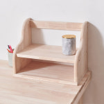 HYR73B 400 원목 2단 선반 책꽂이 고무나무 : 히트가구