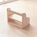 HYR73B 400 원목 2단 선반 책꽂이 고무나무 : 히트가구