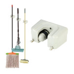 다용도 청소 도구걸이 1구 밀대 우산걸이 소품걸이 홀더 거치대 정리 후크 : 비앤채