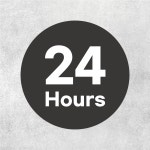 24시간영업 표지판 투명아크릴 두께 3mm : 플릭스